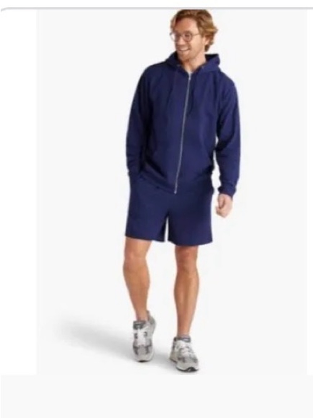 Hill House Teddy short Deep Navy Athletic Drawstring sweat Shorts NWT medium